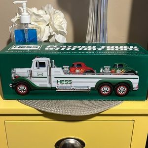 HESS Flatbed Truck with Hot Rods.